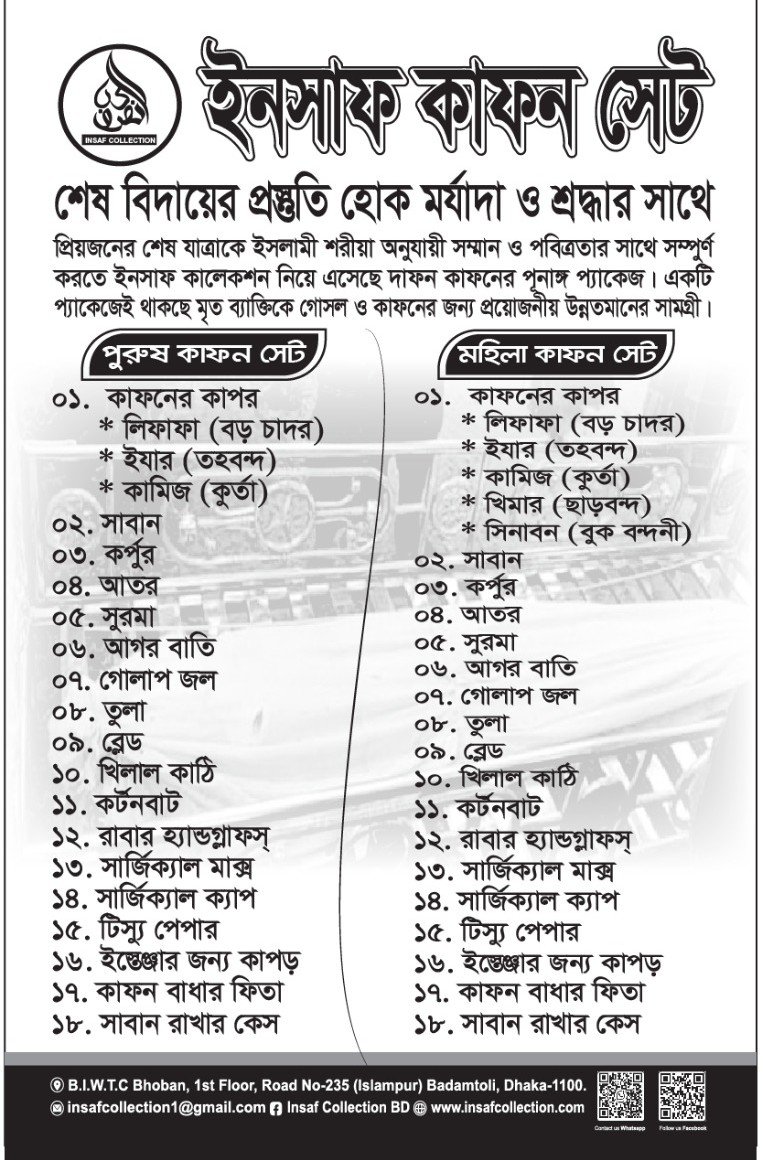 ইনসাফ পুরুষ কাফন সেট - Image 11